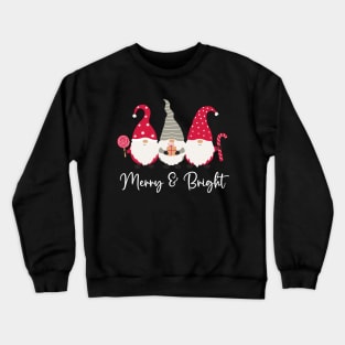 Merry And Bright Gnome Crewneck Sweatshirt